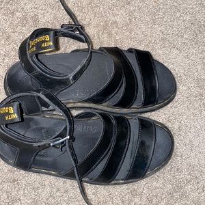black doc marten sandals
